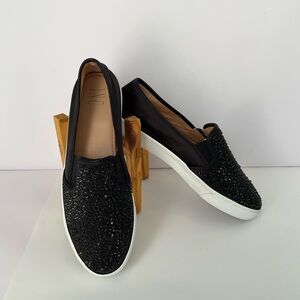 INC International Concepts Black Embellished Slip-On Sneakers